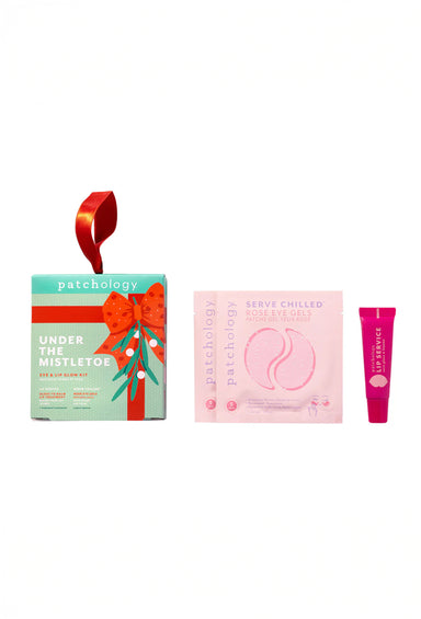 Get holiday-party ready with this limited-edition eye &amp; lip glow kit. Featuring two Rosé Eye Gels and Patchology's best-selling, top-rated Lip Service Gloss-to-Balm, it’s everything you need for refreshed under-eyes and kissable lips—all in one festive set. Smooth, hydrate, and shine your way through every mistletoe moment.
