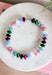 Make a statement with this trendy chunky beaded necklace that's full of color and personality. Featuring bold beads in shades of clear, burgundy, hunter green, green, lilac, blue, and black, this eye-catching accessory is accented with dainty colorful beads between each larger bead for added texture and charm. Whether you're dressing up a simple sweater or adding the finishing touch to your favorite dress, this necklace brings the perfect pop of playful style to any look.