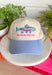 This trucker hat is made for long lake days, sunshine, and making memories by the water! Featuring a colorful embroidered fish and "Better By The Lake" stitched in bright pink, it brings all the fun summer vibes. The neutral crown keeps it easy to style, while the periwinkle bill adds the perfect pop of color. Whether you're spending the day on the boat, relaxing at the cabin, or heading out for a weekend getaway, this hat is the perfect finishing touch. 