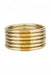 BUDHAGIRL Bangles in Etoile, pale gold all weather bangle set of 6