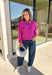 Nothing says cozy season like a classic fuchsia sweater, and this timeless knit from Double Zero is one you'll reach for again and again. Designed in a fuchsia hue, this effortlessly versatile sweater features exposed seam detailing that adds a modern touch to its classic silhouette. Ribbed trim at the neckline and cuffs provides a polished finish, while the soft knit construction keeps you warm and comfortable all day long.