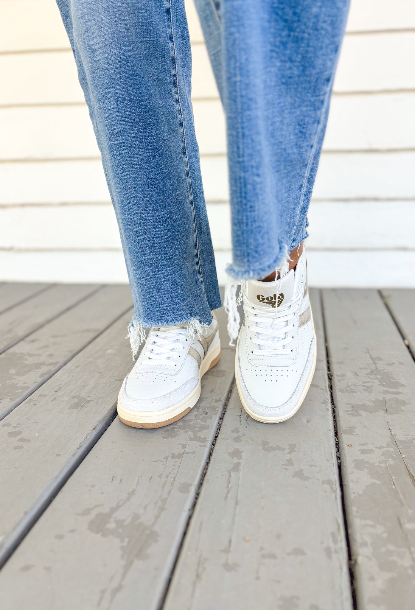 Gola Falcon Mirror Sneakers In Gold