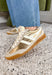 A fresh take on your everyday sneaker! The Gola Firefly Metallic brings just the right amount of shine with its striking gold finish, perfectly balanced by neutral suede and soft off-white accents. It’s eye-catching without feeling over the top—making it easy to style for everyday wear. Blending classic design with modern detail, this sneaker delivers that polished, put-together look while still keeping things comfortable and casual. 