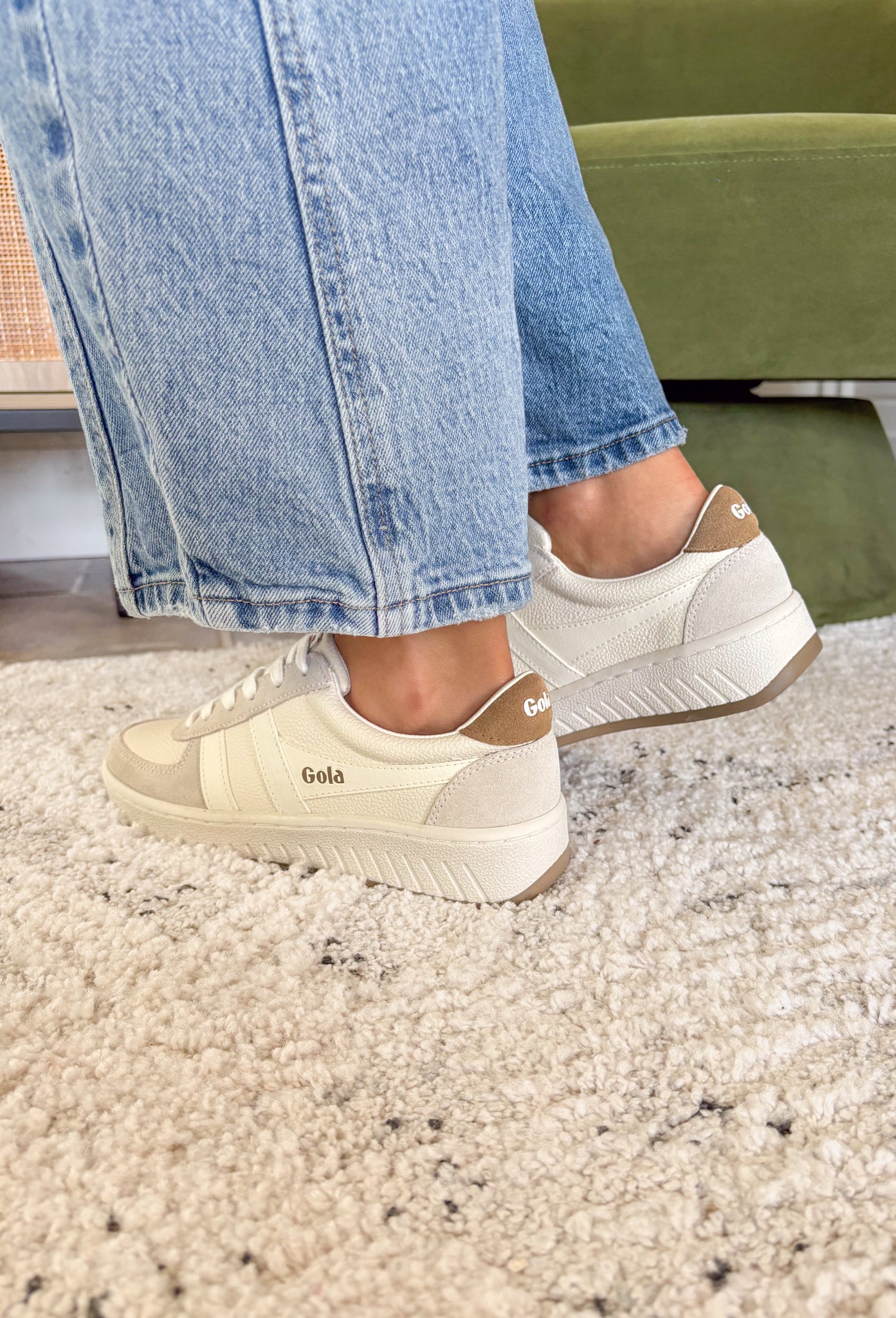 Gola Grandslam 88 White Sneakers - Groovy's