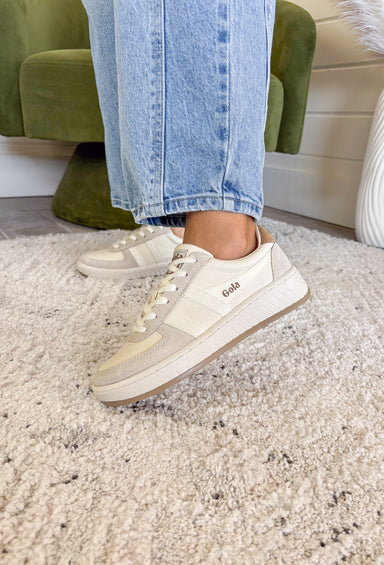 Gola Grandslam 88 White Sneakers - Groovy's