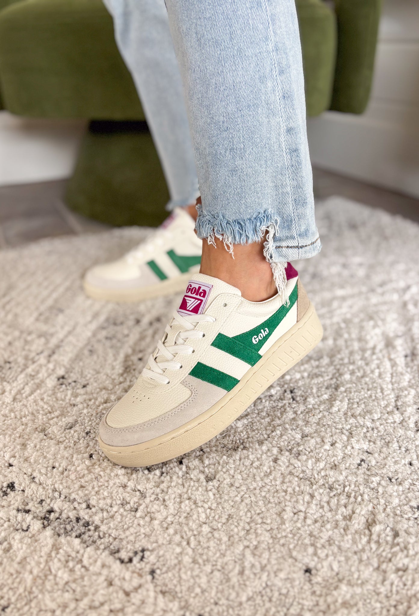 Gola Granslam Trident Sneakers in Emerald - Groovy's