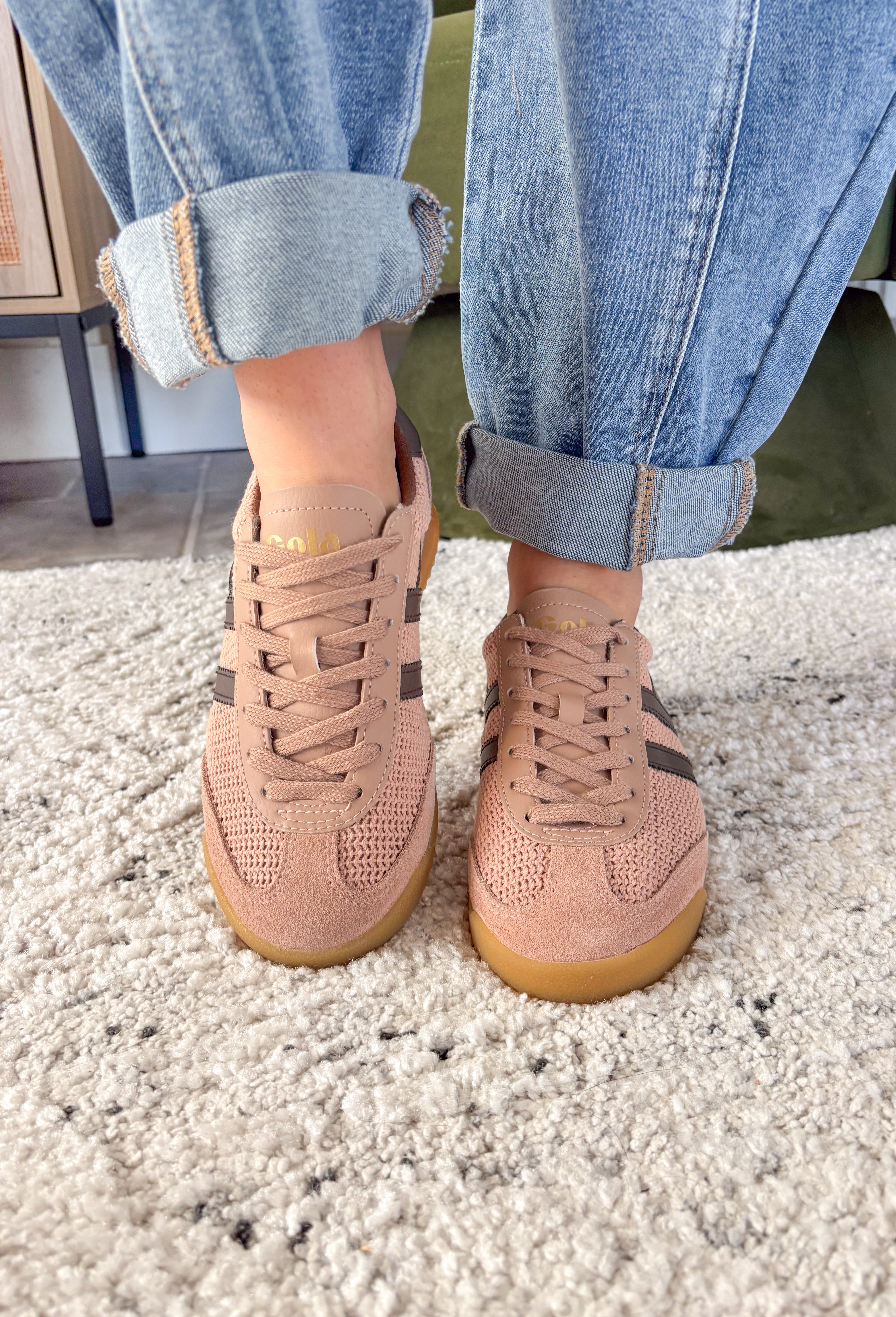 Fresh, versatile, and full of retro charm—Gola’s Tornado Zephyr is ready to take you through every season. This reimagined take on Gola’s best-selling Tornado silhouette features a woven crochet-style upper that feels light and unique. Designed in a cameo and dark brown colorway, it’s finished with a slight wedge gum sole that gives a subtle lift and a nod to vintage sneaker style. Whether you’re pairing them with dresses, denim, or athleisure, these sneakers are the perfect mix of comfort and throwback fla