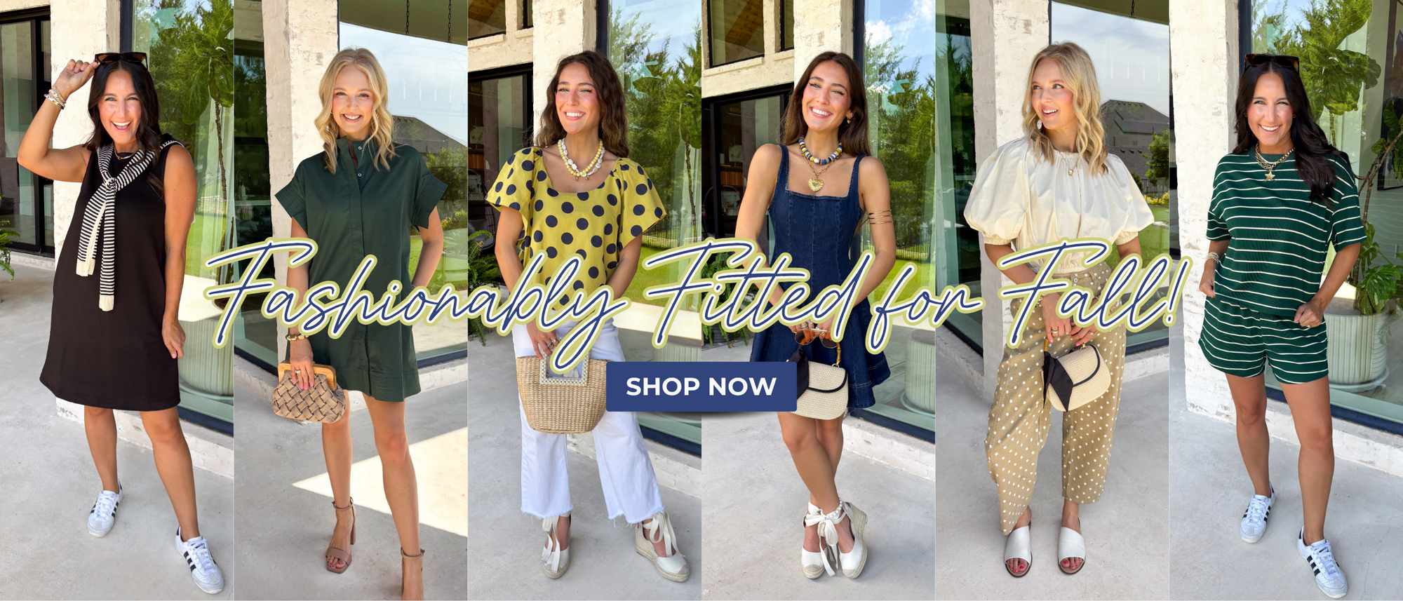 Fashionably Fitted for Fall! Shop Now! 6 early fall transitional styles that can still be worn in warm weather!