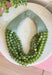 Add a pretty pop of olive to your look with this eye-catching layered beaded necklace. Featuring seven strands of light purple beads, this chunky statement piece creates a full, dimensional look that makes even the simplest outfit feel a little more fun. The faux leather backing helps keep each layer beautifully arranged, while the magnetic closure makes it easy to put on and take off. It’s the perfect finishing touch for sweaters, dresses, blouses, and everyday basics.