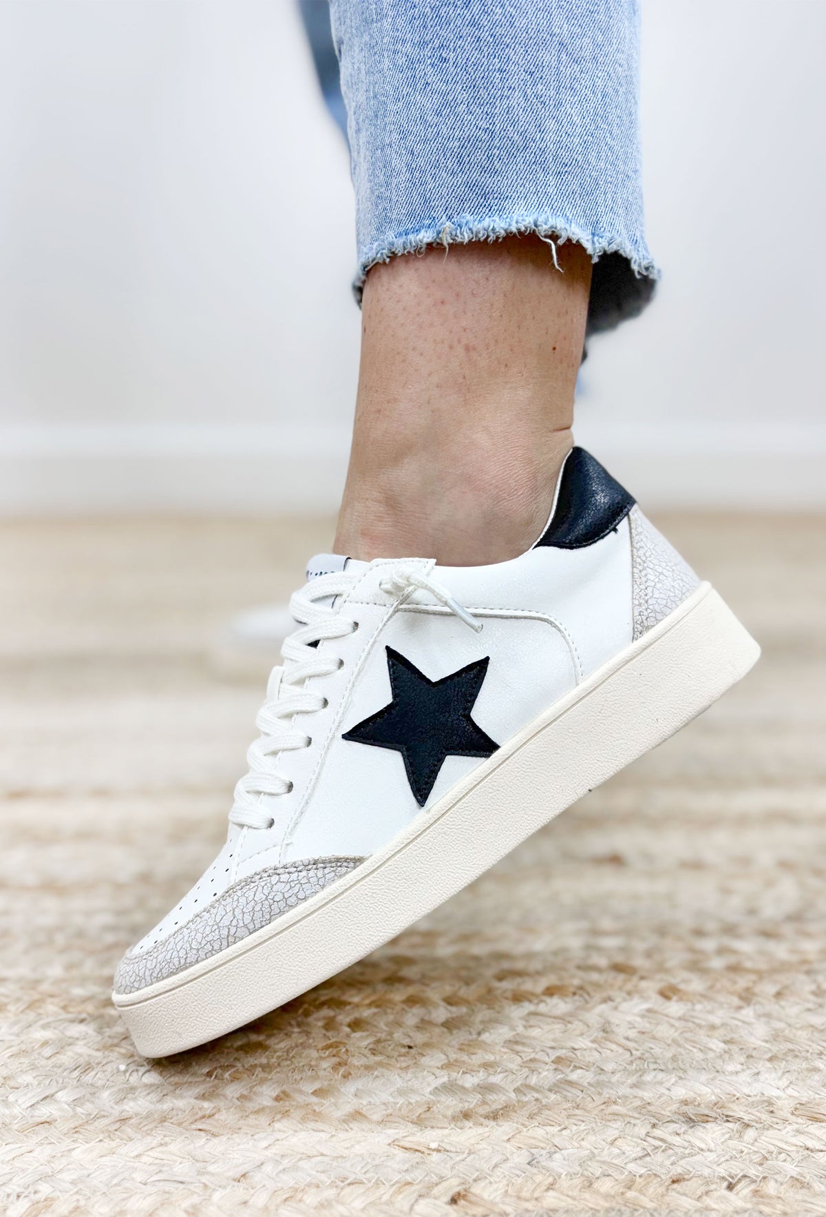 Star white sneakers fashion