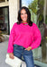 Every wardrobe needs a classic sweater you'll reach for season after season, and this cozy knit from Double Zero is just that. Designed in a bold fuchsia hue, this timeless sweater is effortlessly versatile and easy to style with all your favorite fall pieces. Ribbed detailing at the neckline, cuffs, and hem adds a polished finish, while the ultra-soft knit keeps you warm and comfortable without feeling bulky. 