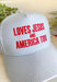 This light blue and white stripe trucker hat is made for celebrating faith, freedom, and all the 4th of July fun! Featuring “Loves Jesus And America Too” embroidered in red, it brings the perfect mix of patriotic spirit and meaningful style. The striped design keeps it fresh and festive, while the adjustable fit makes it easy to wear all day—from parades and lake days to backyard BBQs and fireworks. It’s the kind of hat that adds personality to any casual outfit and feels right at home all summer long. 