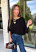 A timeless sweater is a staple every wardrobe needs, and this classic knit from Hyfve is one you'll wear season after season. Designed in a versatile black hue, this cozy short sleeve sweater offers endless styling possibilities. The simple silhouette makes it easy to pair with everything from your favorite denim to tailored trousers, while the soft knit keeps you comfortable throughout the day. 
