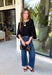 A timeless sweater is a staple every wardrobe needs, and this classic knit from Hyfve is one you'll wear season after season. Designed in a versatile black hue, this cozy short sleeve sweater offers endless styling possibilities. The simple silhouette makes it easy to pair with everything from your favorite denim to tailored trousers, while the soft knit keeps you comfortable throughout the day. 