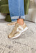 No Prob Gold Metallic Sneakers - Groovy's
