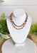 This vibrant rainbow gemstone necklace is pure spring joy in accessory form. Featuring faceted crystal stones in bold, playful colors, each gem is set in a warm gold setting that adds just the right touch of polish. The mix of colors makes it an instant outfit-lifter—perfect for adding personality to everyday looks or finishing off a fun spring outfit. Wear it solo as a statement or layer it with your favorite gold chains for an easy, colorful moment.