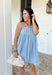 This sleeveless light wash denim dress is the kind of easy summer piece you’ll live in! Made from breathable 100% cotton, it’s lightweight, comfortable, and perfect for warm days on the go. The pleated front adds a soft, flattering detail, while the smocked back and adjustable straps give you that just-right fit. And yes—side pockets (because we love a functional moment). Whether you’re heading to brunch, a weekend outing, or vacation, this dress is a throw-on-and-go favorite. 