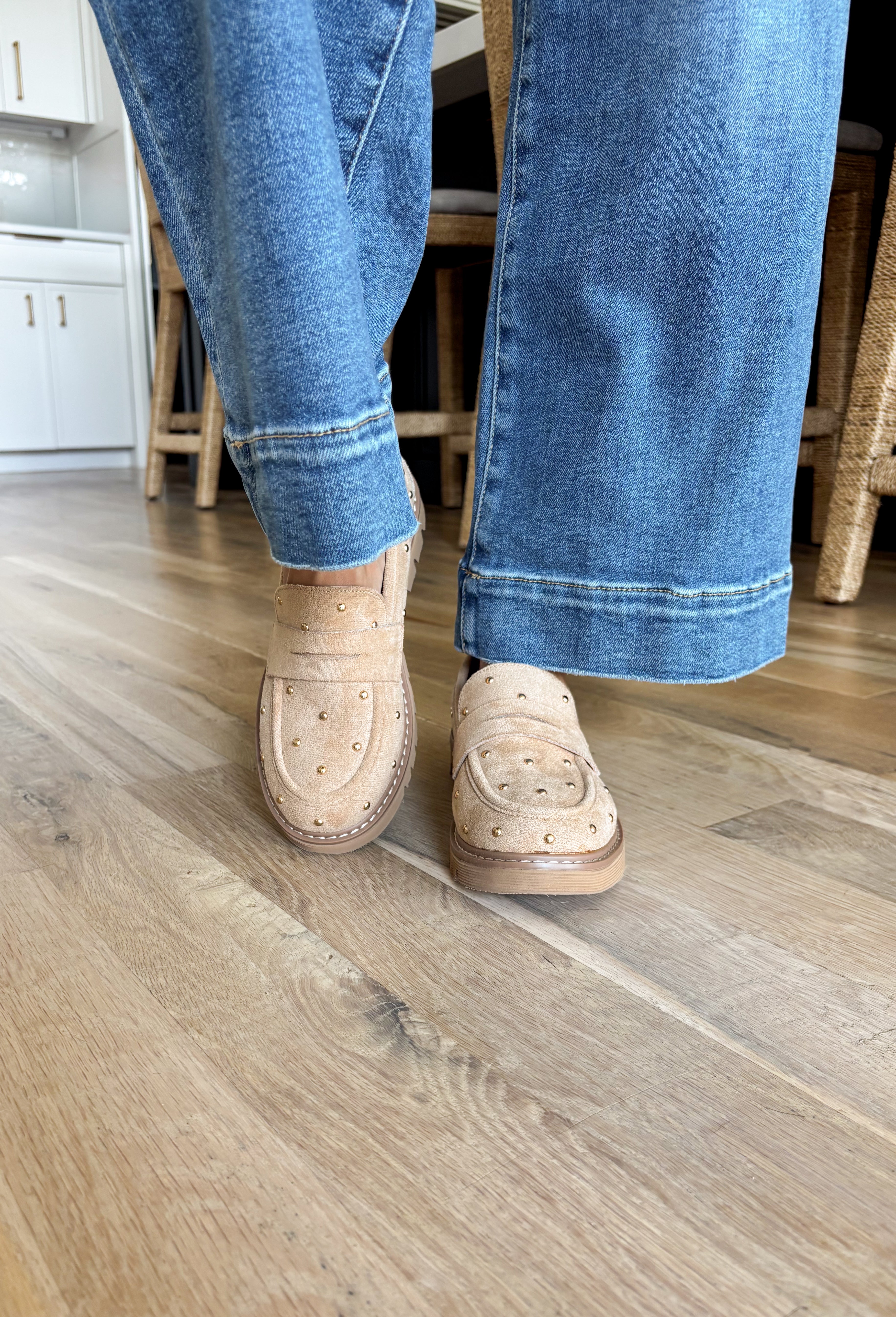Stud Muffin Sand Loafer - Groovy's