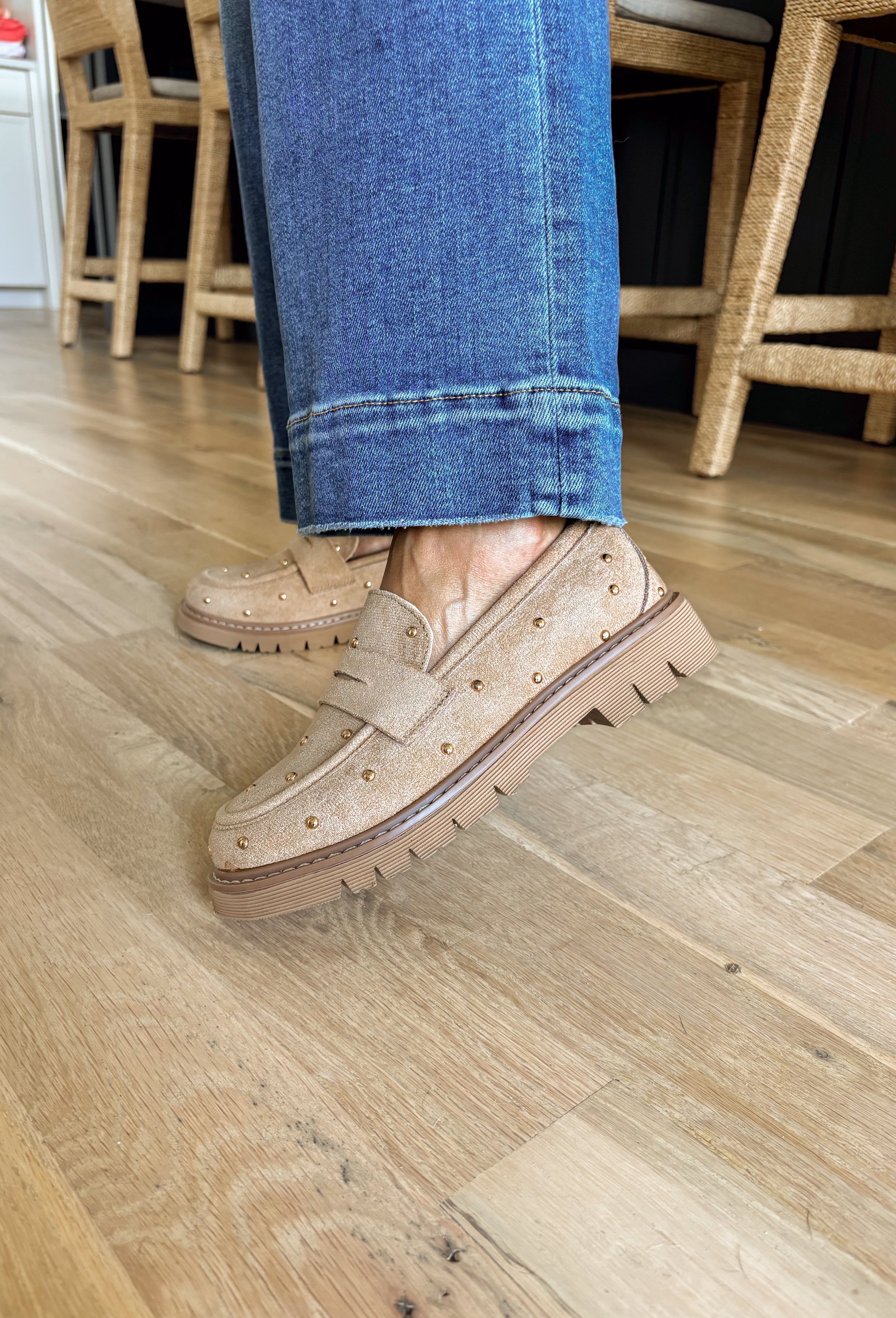 Stud Muffin Sand Loafer - Groovy's