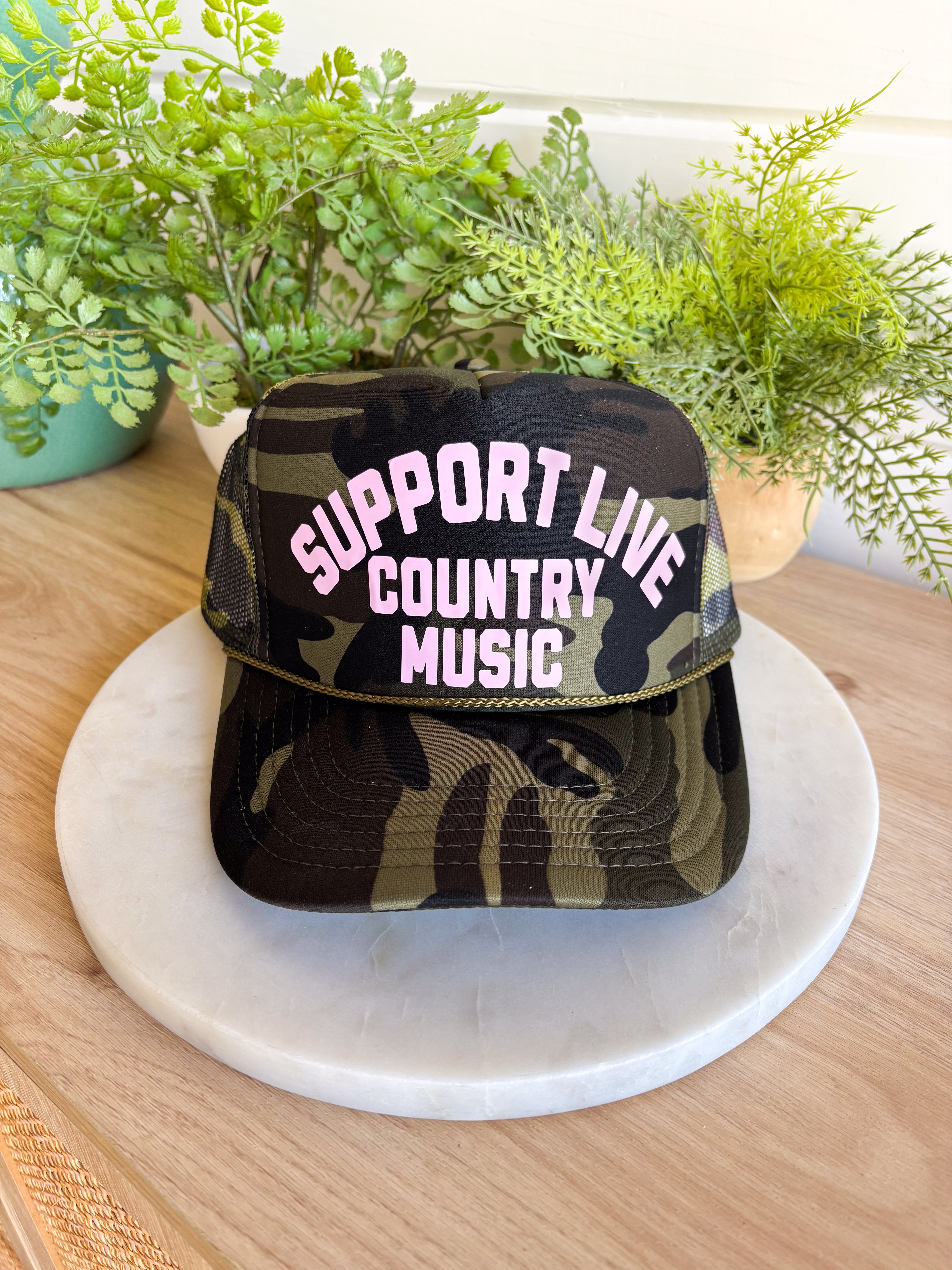Support Live Country Music Trucker Hat - Groovy's