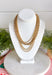 Get the layered look without having to mix and match with this gold chain necklace from Garden Party. Multiple chains come together in one easy piece, giving you that perfectly stacked look with none of the guesswork. The classic gold finish makes it simple to pair with everything from everyday basics to dressier outfits. It’s an easy grab-and-go accessory when your outfit needs a little extra shine.
