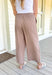 Piper Linen Pants in Tan, tan linen wide leg pants with elastic waistband and pockets