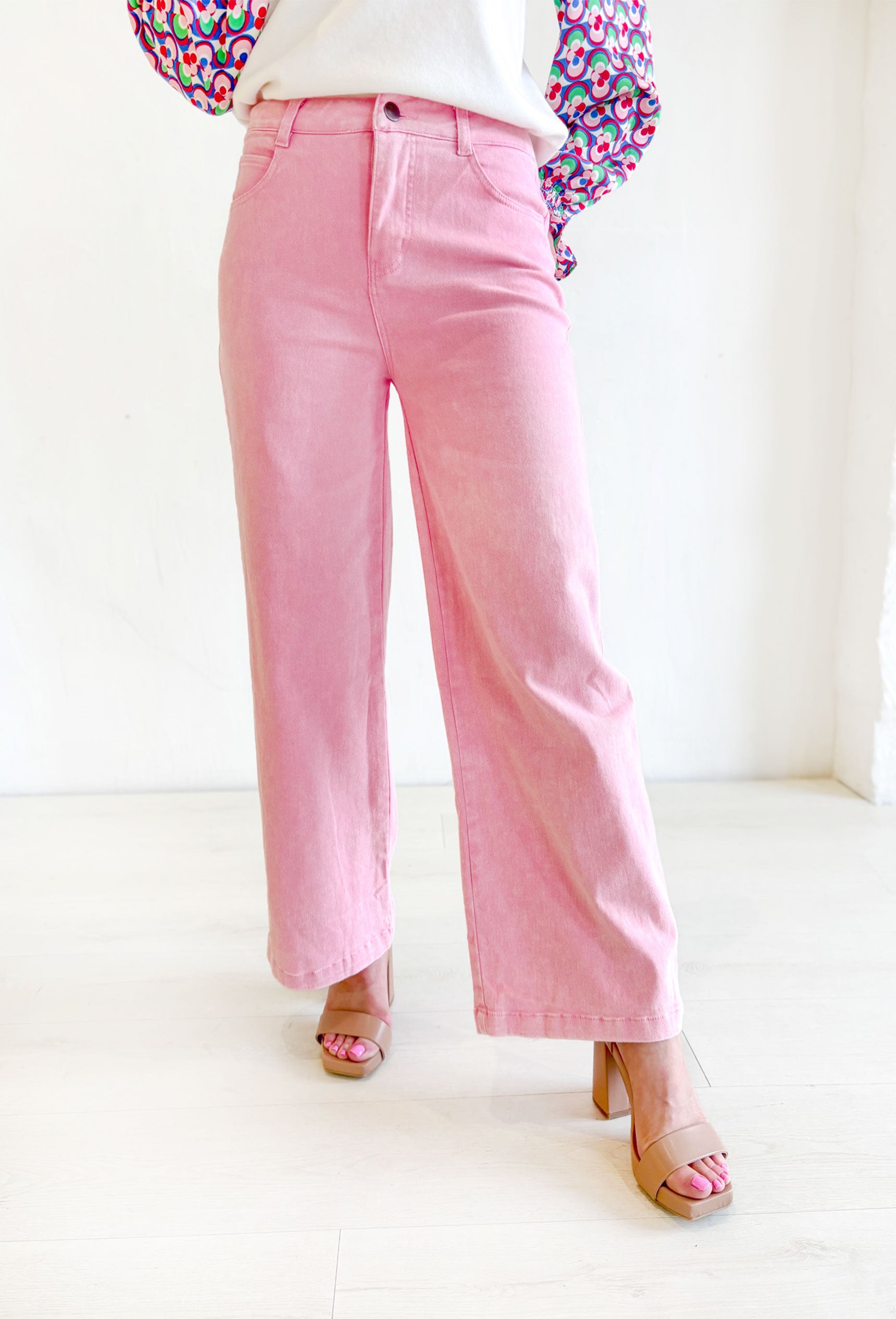  Pink Flare Pants