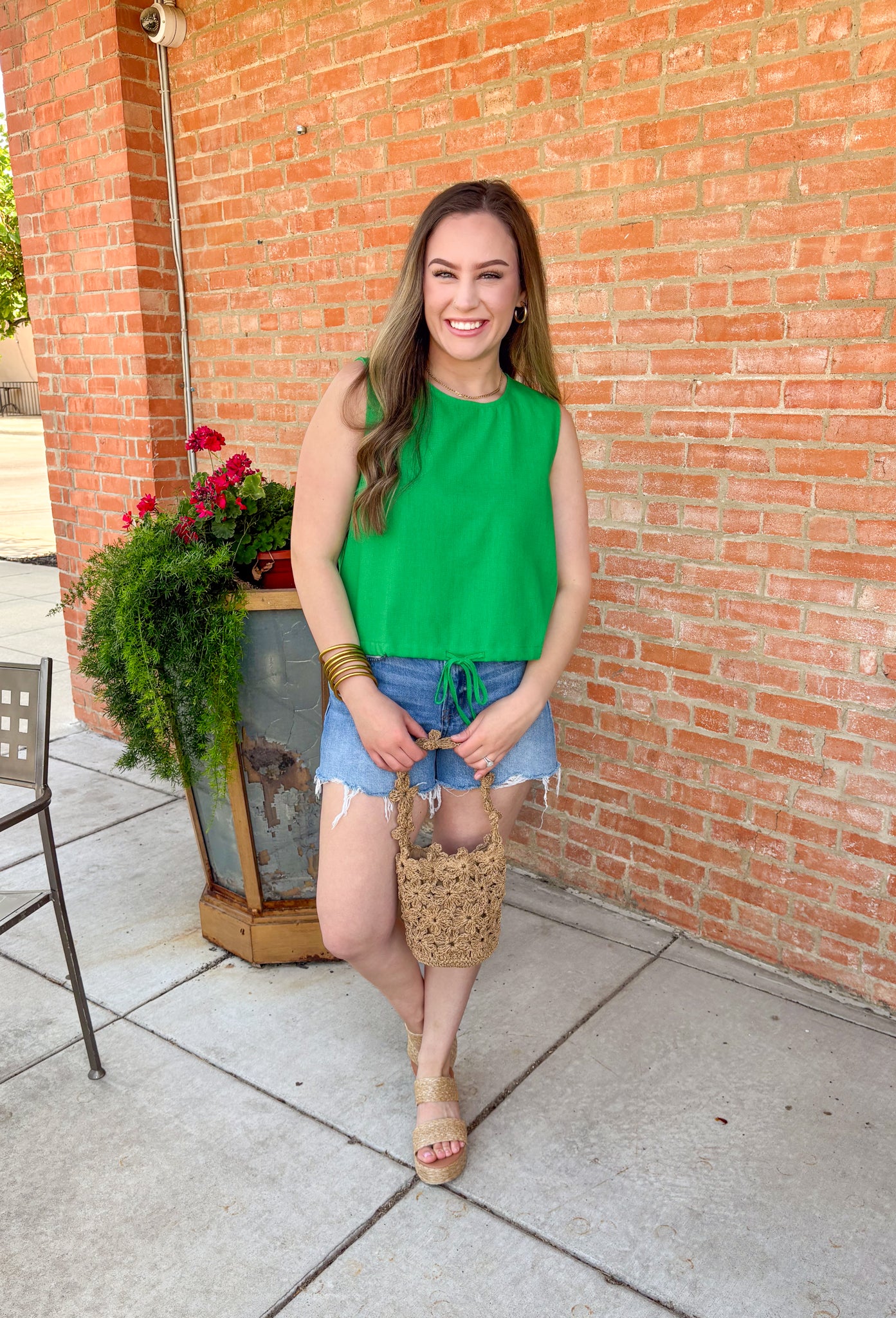 Adore You Top in Green - Groovy's