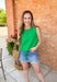 Adore You Top in Green - Groovy's