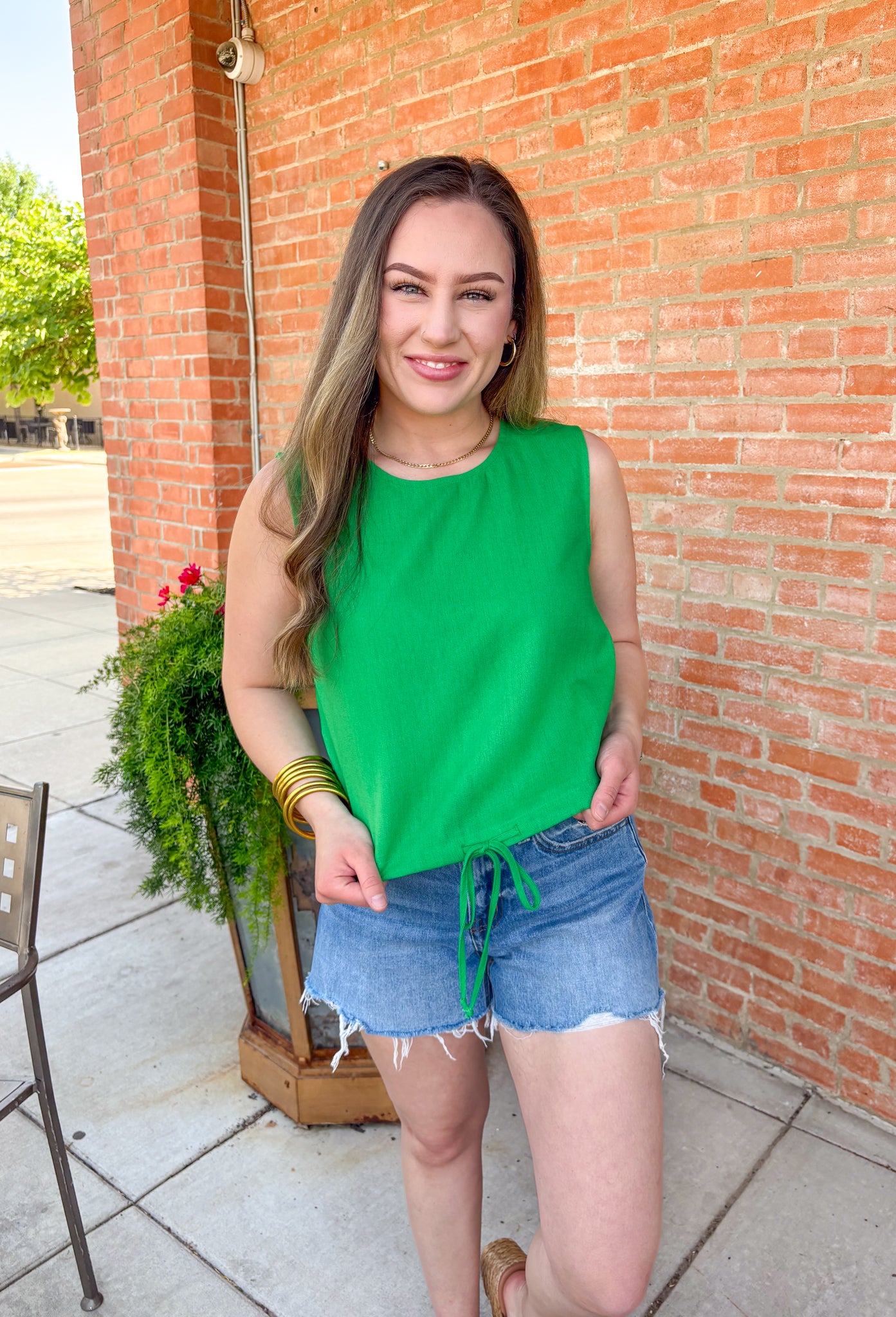 Adore You Top in Green - Groovy's