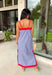 This chambray midi dress is made for all your 4th of July celebrations! From backyard BBQs and parades to fireworks under the stars, this dress is the perfect patriotic pick. The red and white stripe print pops against the chambray blue background, while the bold red contrast trim adds a fun, festive touch. Adjustable straps and a smocked back create a comfortable, flattering fit, and the side slits add easy movement for warm summer days. Fully lined and finished with side pockets.
