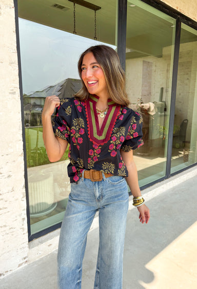 All Your Love Floral Top - Groovy's