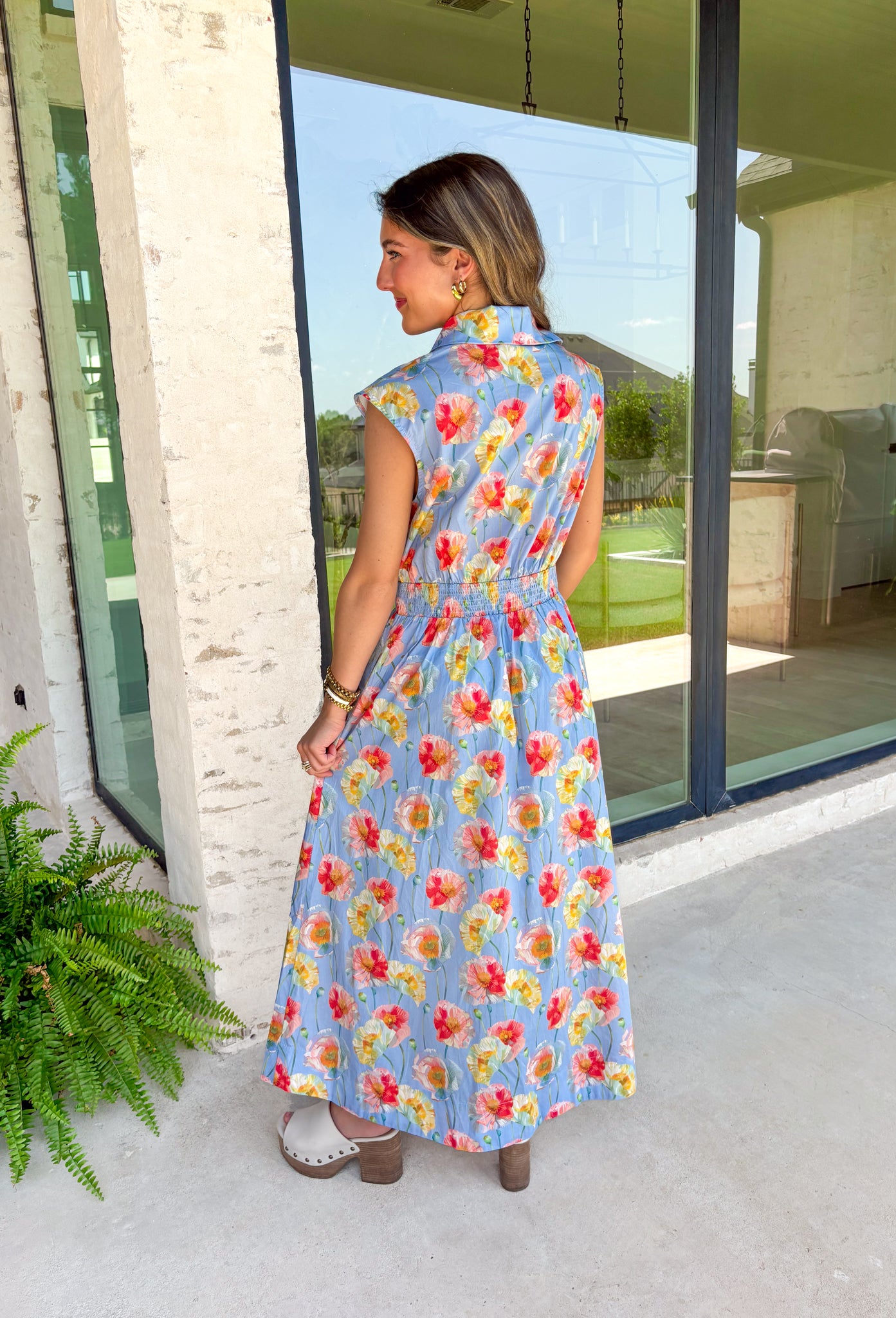 Along The Way Floral Midi Dress - Groovy's