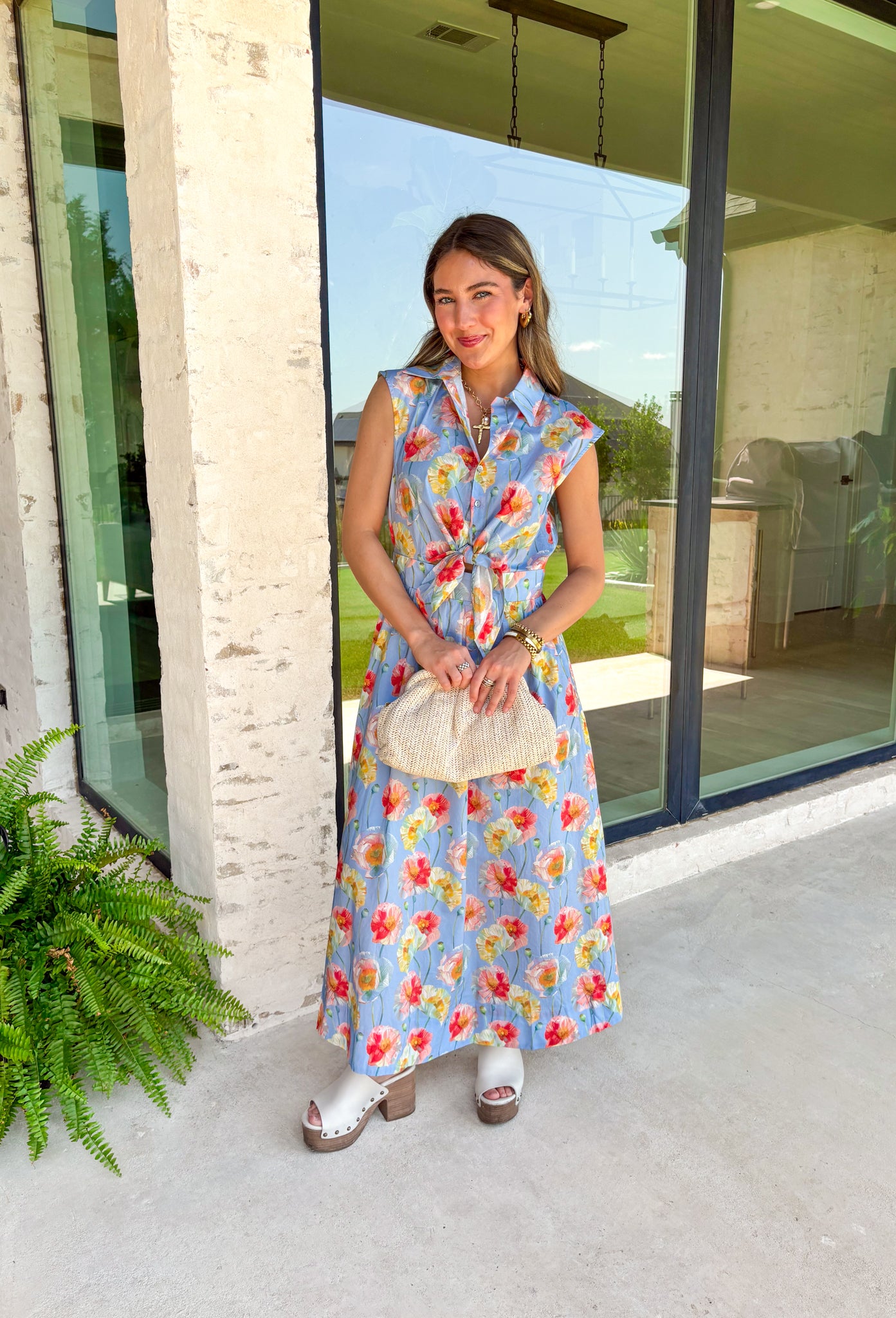 Along The Way Floral Midi Dress - Groovy's