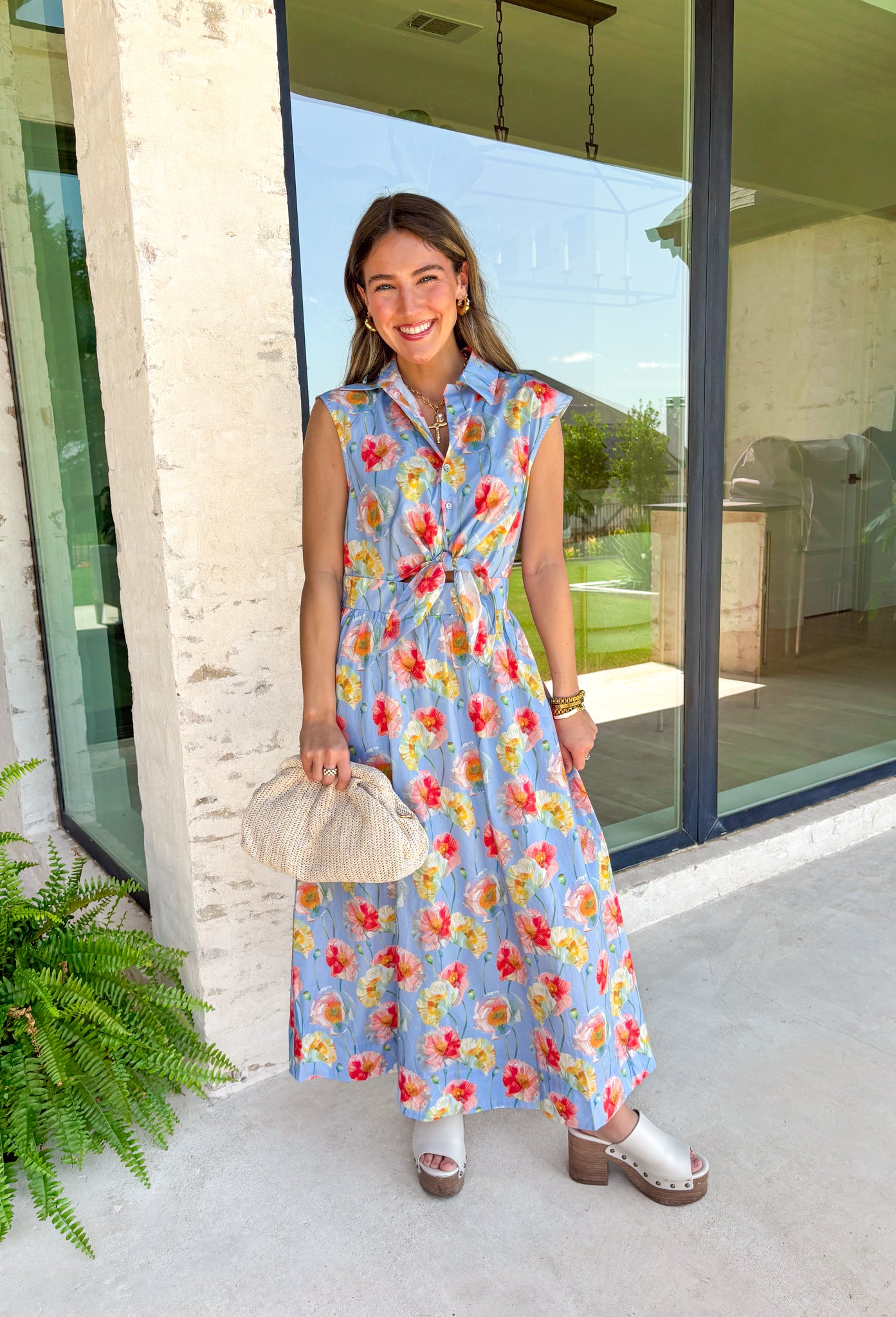 Along The Way Floral Midi Dress - Groovy's