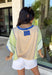 This color block stripe top is the perfect mix of laid-back and fun for summer! With shades of coral, tan, green, and blue, it brings a fresh pop of color while still feeling easy to style. The dark blue threading throughout adds a subtle contrast that pulls everything together, and the dolman sleeves give it that relaxed, effortless fit. Soft, stretchy, and breathable, it’s perfect for busy days when you want to feel comfortable but still put together. 