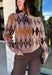 Classic patterns never go out of style, and this beautiful cardigan from THML is the perfect example. Designed with a timeless tan and brown argyle pattern, this cozy knit is finished with elegant gold buttons that add a polished touch. The neutral color palette makes it effortless to pair with everything in your wardrobe, while the ribbed neckline, cuffs, and hem create a refined finish. 