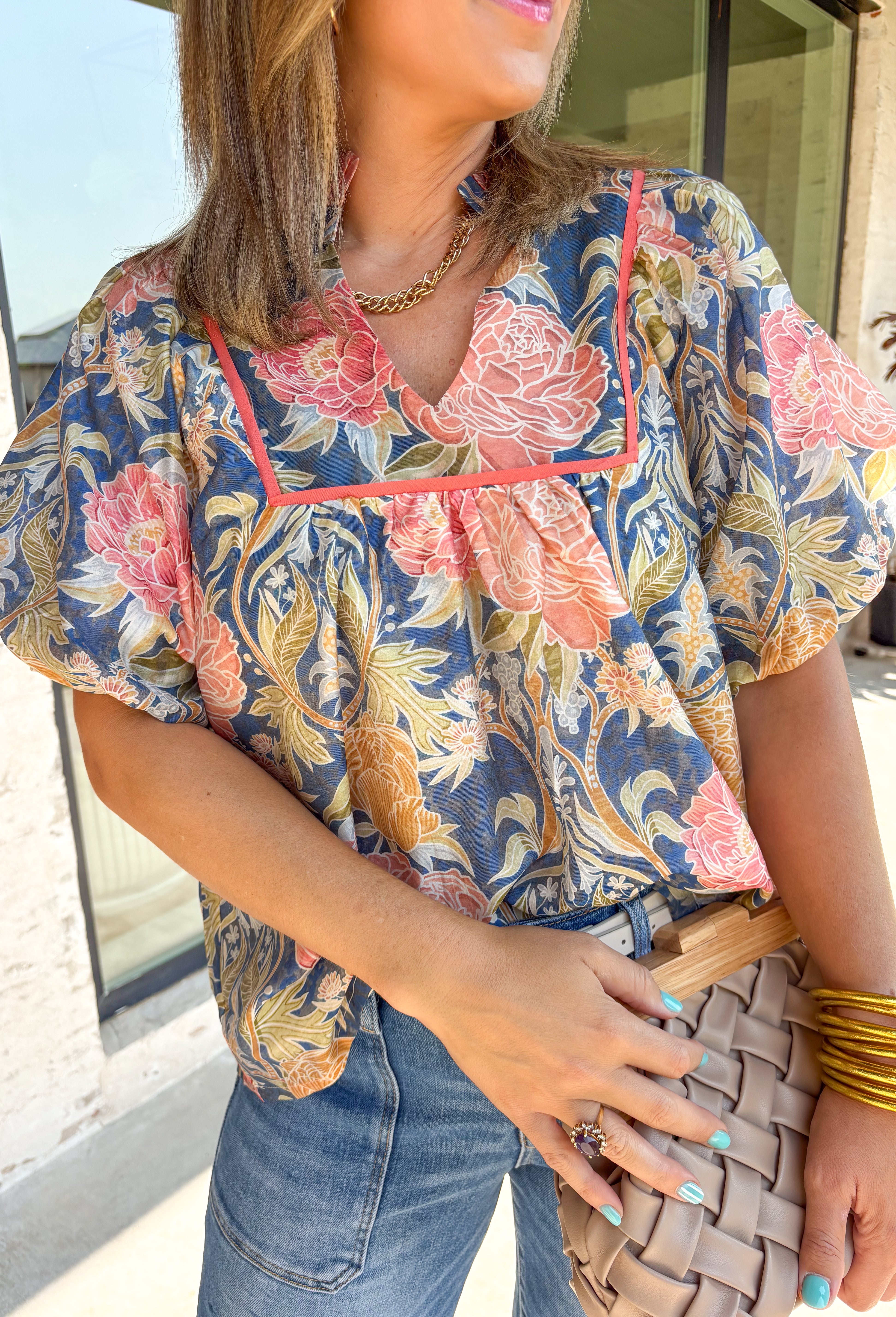 Asking Again Floral Top - Groovy's