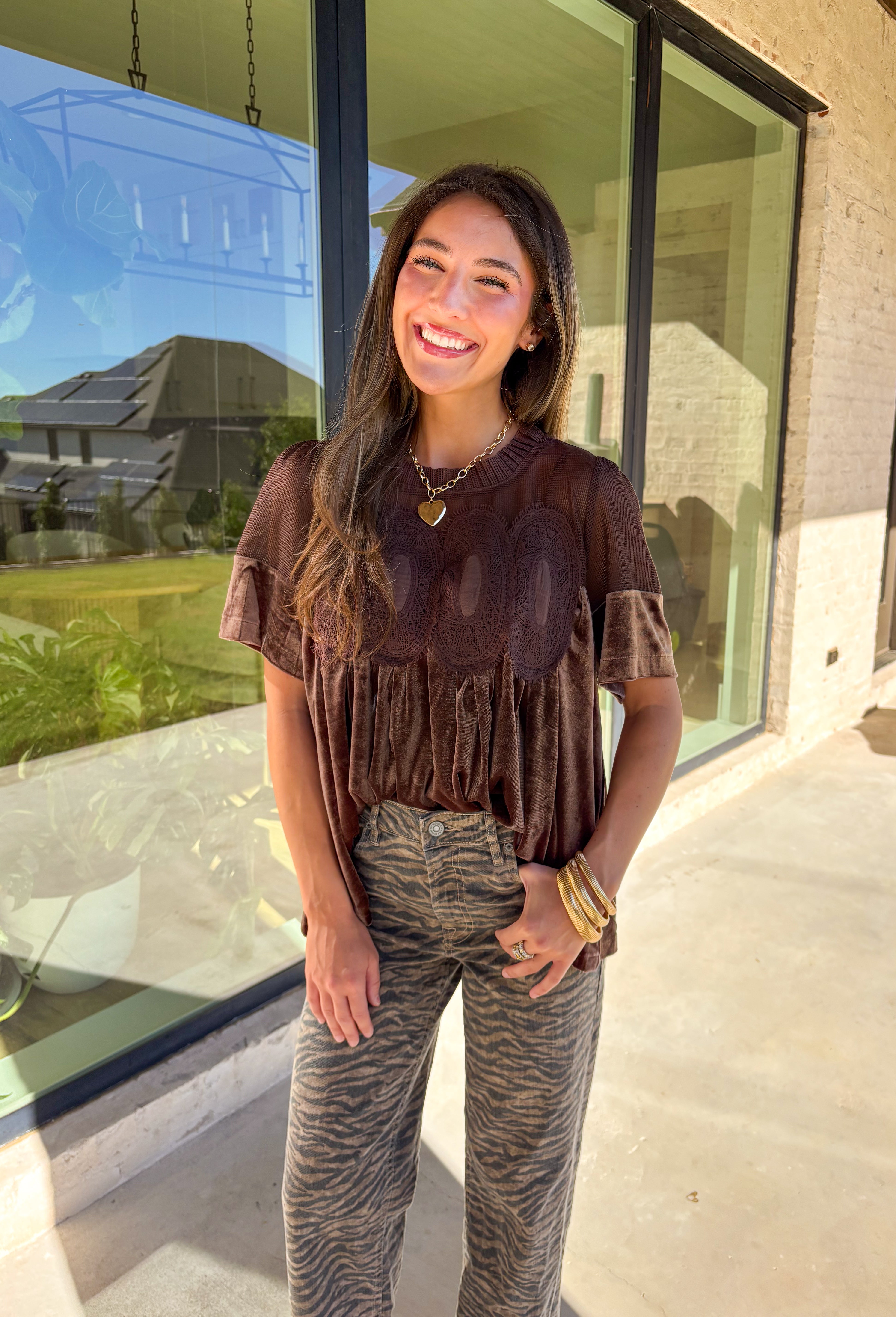 Autumn Encounters Velvet Top - Clothing - Tops - Fate - Groovy's