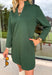 Simple, chic, and oh-so-flattering — this hunter green dress by Entro is a must-have for the season. Designed with a split v-neck and stand collar, it gives off an effortlessly polished vibe that can go from workday to weekend with ease. The soft stretch blend keeps it comfy, while the side pockets add a practical touch. Perfect on its own or layered with a jacket for those crisp fall days.