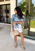 Fresh, feminine, and perfect for spring, this off-white button-down top by Entro is an easy standout. Featuring a blue floral print with pops of hunter green, it gives you the prettiest mix of color while still feeling classic and wearable. The ruffle neckline adds a sweet, polished touch, and puff sleeves bring that soft, feminine silhouette we love. Made from breathable cotton, this top is perfect for sunny days, brunch plans, and effortless spring outfits.
