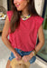 This red stripe tank is the ultimate classic for summer—especially for all your 4th of July plans! The white stripe print keeps it timeless, while the muscle tank style with soft shoulder pads adds that structured, on-trend touch. The elastic hem creates a flattering, easy shape that pairs perfectly with denim or shorts. Made from a lightweight, breathable blend, it’s comfortable enough for all-day wear—from backyard BBQs to fireworks. This is one of those effortless pieces that always looks put together.