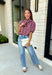 Sweet, polished, and full of charming details, this short sleeve sweater is the perfect way to elevate your fall wardrobe. Featuring pink and brown stripes, this cozy knit combines timeless color with feminine touches you'll love. The self-tie collar adds a playful finish, while the delicate scallop trim and puff sleeves create an effortlessly polished look. Whether you're headed to the office, brunch with friends, or a weekend coffee date, this sweater is an easy favorite you'll reach for all season long.
