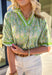 Easy, breezy, and perfect for spring days, this green short sleeve top by Umgee is full of soft charm. Featuring a neutral floral print with subtle pops of light blue, it keeps things light and wearable while still feeling special. The striped band detail along the front and sleeve cuffs adds a fun contrast, and the elastic ruffle cuffs give it a feminine finish that’s comfy and flattering for everyday wear.