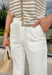 A good pair of white jeans for spring is non-negotiable—and this wide leg pair checks every box! Designed with a classic, clean look, these jeans are effortlessly versatile and easy to style for anything on your calendar. The wide leg fit gives a relaxed, on-trend feel, while the slight stretch keeps them comfortable for all-day wear. Pair them with a colorful blouse, a denim top, or a lightweight sweater for that fresh, put-together look. 