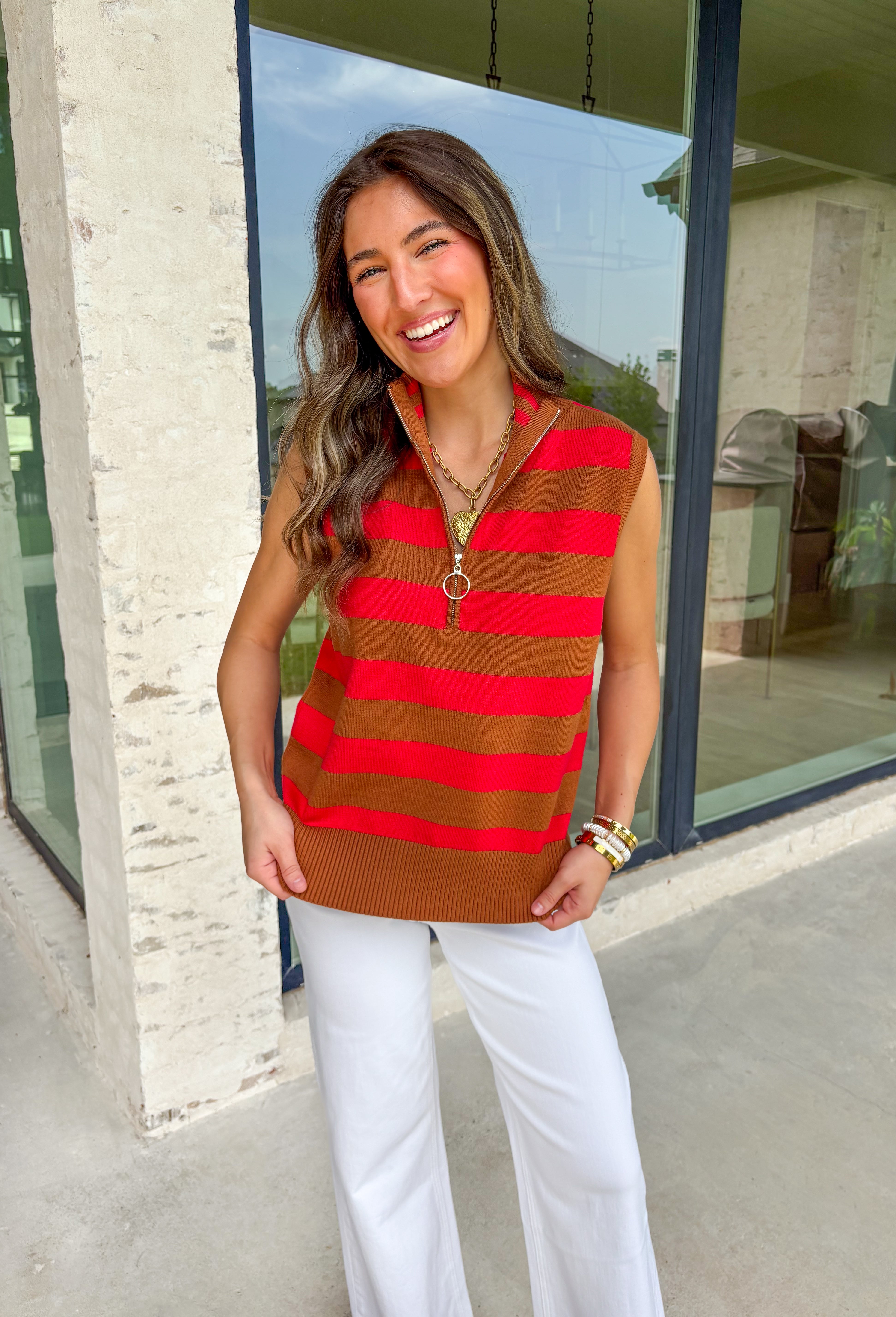 Bottom Line Sleeveless Sweater - Groovy's