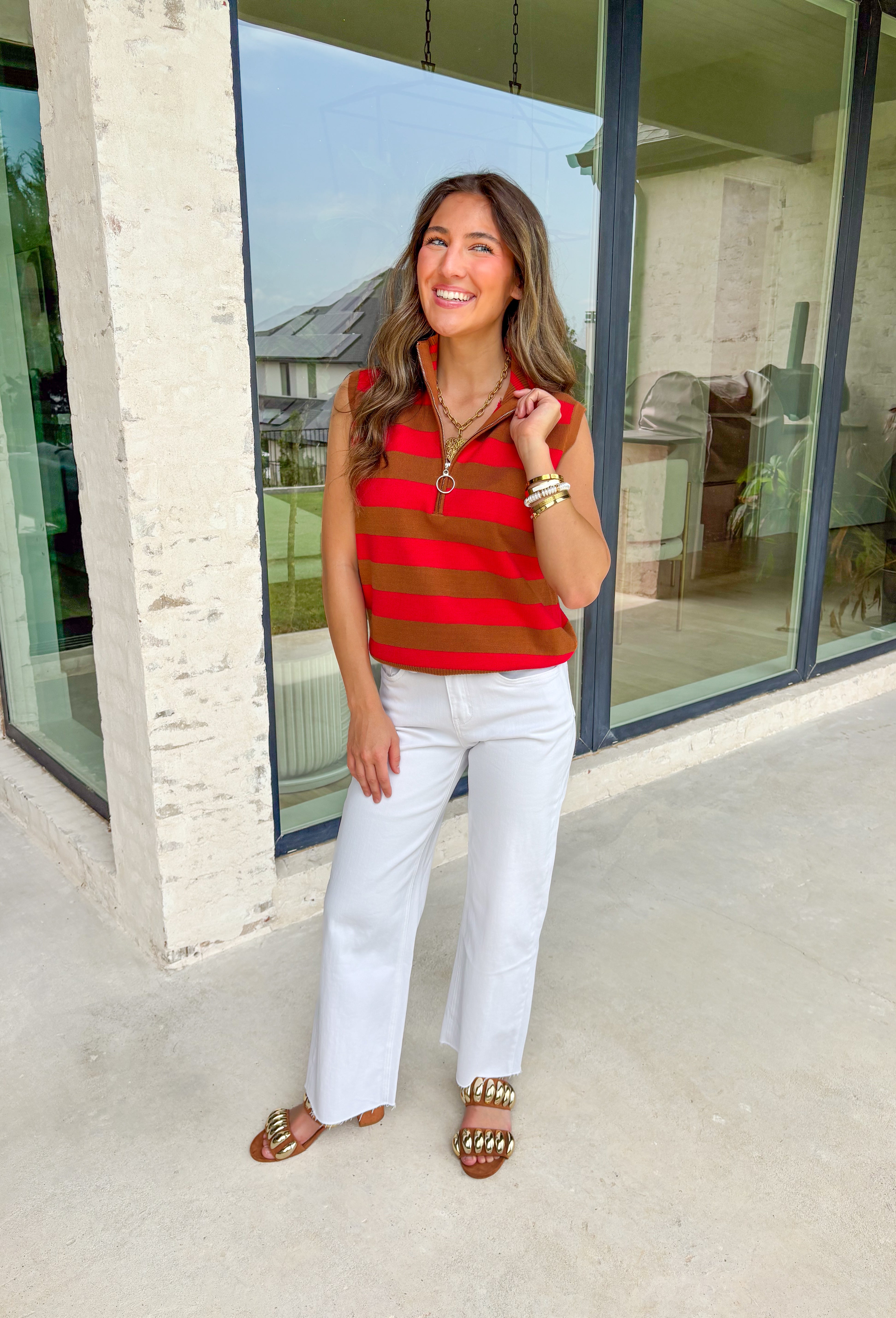 Bottom Line Sleeveless Sweater - Groovy's