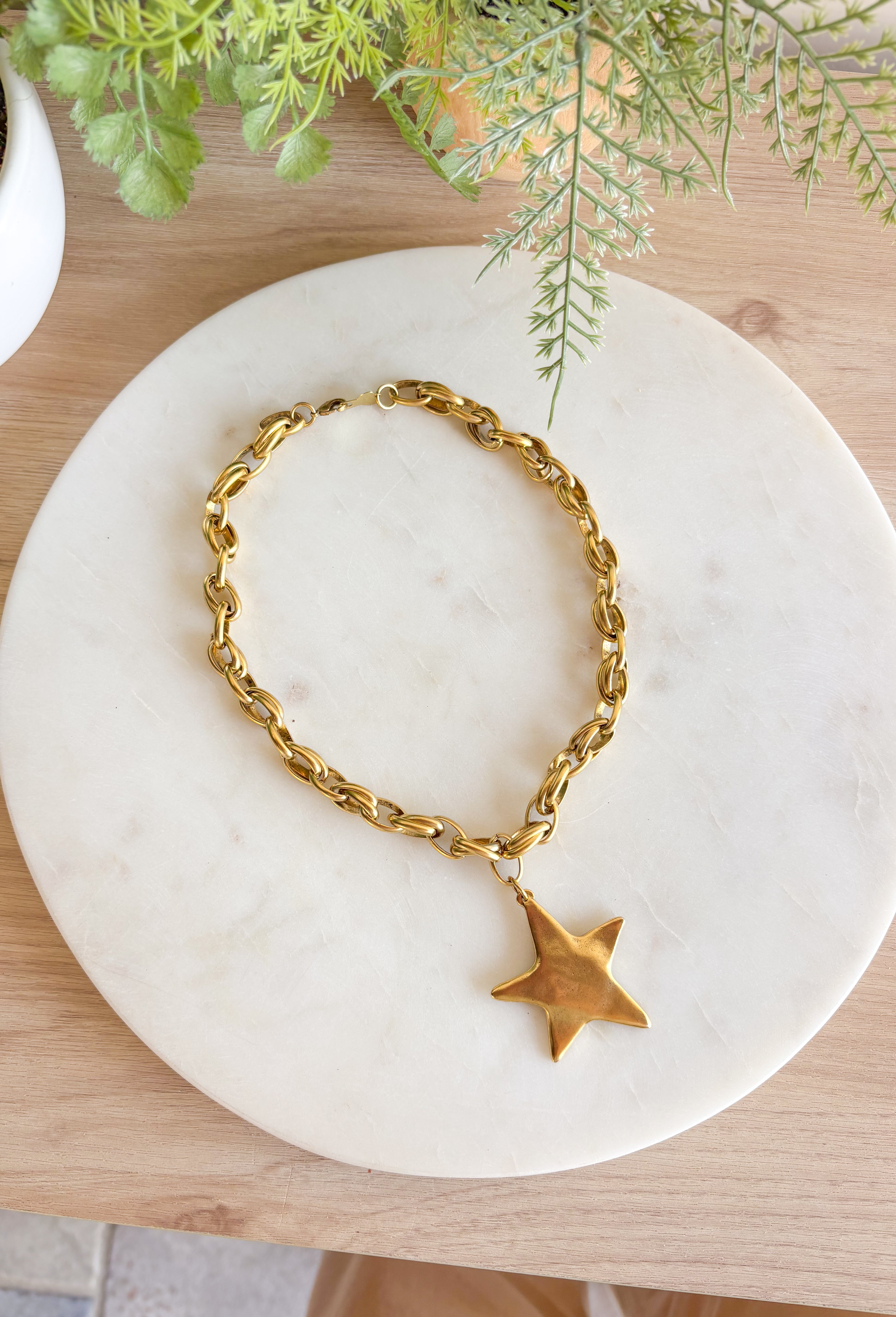 Bracha Star Shine Gold Necklace - Groovy's