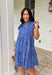 Easy, breezy, and full of tropical charm! This blue short sleeve tiered dress features a beautiful white embroidered leaf print that gives it that fresh, getaway-ready feel. The flowy tiered silhouette adds movement and comfort, making it perfect for warm spring days. Finished with embroidered trim on the sleeves for an extra touch of detail, this dress blends relaxed style with a polished look. 
