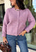 Wrap yourself in all the cozy vibes this season with this beautiful knit cardigan! Featuring gorgeous shades of purple woven throughout, this button-down cardigan is the perfect layering piece for crisp autumn mornings and cozy evenings. Front pockets add a practical touch, while the soft knit fabric makes it one you'll reach for again and again. Whether you're heading to brunch, the office, or enjoying a weekend at the pumpkin patch, this cardigan brings effortless comfort and style to every outfit.